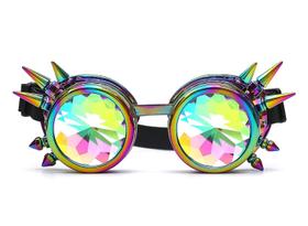 Óculos de caleidoscópio Óculos vintage Rainbow Crystal Bling Óculos de caleidoscópio Óculos vintage Rainbow Crystal Bling