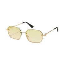 Óculos De Ciclismo Unissex Pretos Quadrados UV400 De Alta Qualidade Com Design Poligonal Em Metal