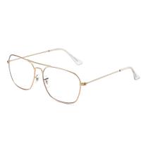 Óculos de computador JM Aviator Square Anti Blue Light Gold Frame