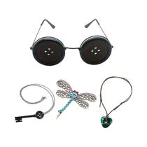 Óculos de Cosplay Coraline - Botões de Olhos para Halloween Óculos de Cosplay Coraline - Botões de Olhos para Halloween