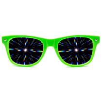 Óculos de difração GloFx Ultimate Green com efeito de prisma 3D