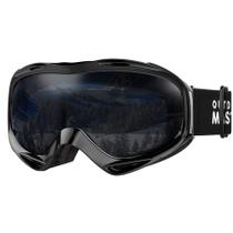 Óculos de esqui OutdoorMaster OTG 100% de proteção UV pretos