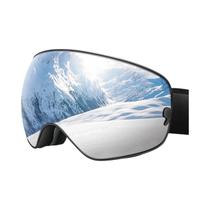 Óculos De Esqui Unissex Antiembaçante UV400 Com Lentes Intercambiáveis Para Snowboard, Moto De Neve