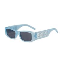Óculos de festa BRIDE Square Frame Jelly-Blue para mulheres