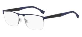 Óculos de Grau Boss Masculino Retangular Azul 1487 ku0