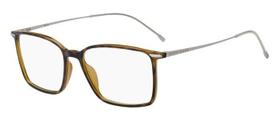 Óculos de Grau Boss Masculino Titânio Quadrado Marrom 1189/it 086