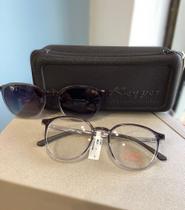 Óculos de grau Clipon Keyper modelo 88079 cor cinza transparente