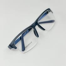 Óculos de Grau Élles Estilo Esportivo com Toque Moderno em Azul Metálico