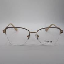 Óculos de Grau Feminino Capri Ouro Dourado Nylon Armação Retangular Leve e Sofisticada