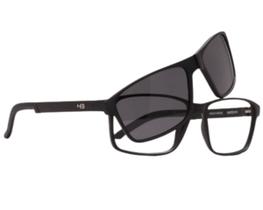 Óculos De Grau HB Clip On Switch 0538 Matte Print Carbon Fiber Gray/Night Driv Polarized Óculos De Grau HB Clip On Switch 0538 Matte Print Carbon Fiber Gray/Night Driv Polarized