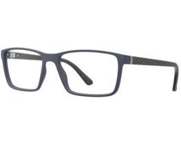 Óculos De Grau HB Polytech 3 0527 Matte Navy Print Carbon Demo Óculos De Grau HB Polytech 3 0527 Matte Navy Print Carbon Demo