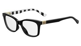 Óculos de grau Love Moschino feminino MOL515 807 5216 - Preto/Branco