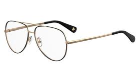Óculos de grau Love Moschino feminino MOL531 807 5613 - Preto/Dourado