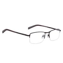 Óculos de Grau Masculino Retangular Armação Fio Nylon Aluminium Marrom Tremix 7535