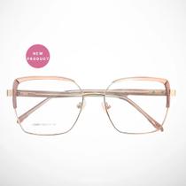 Óculos de Grau metal dourado com detalhes rosé
