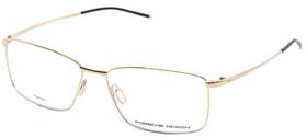 Óculos de Grau Porsche Design Masculino Retangular Dourado p8364 b