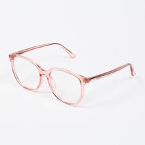 Óculos De Grau Quadrado Cor Transparente Rosa - Kievbird