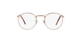 Óculos de Grau Ray-Ban New Round RX3637V 3094 Ouro Rosê Tam 53