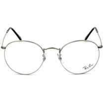 Óculos de Grau Ray Ban Round RB3447VL Prata Fosco 2538 53mm