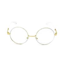 Óculos De Grau Redondo Bad Rose Dourado Com Branco - Rb9011