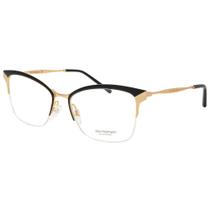 Óculos de Grau Retangular Ana Hickmann AH1353 09A Preto/Dourado