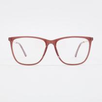Óculos De Grau Retangular Cor Rosa Dourado