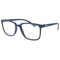 Óculos de grau retangular Jean Monnier J83216 I573 Azul Fosco Masculino Tam. 55-18
