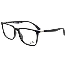 Óculos de Grau Retangular Ray-Ban RB7219L Preto 5196 Óculos de Grau Retangular Ray-Ban RB7219L Preto 5196