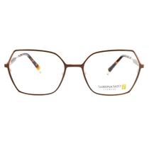 Oculos De Grau - Sabrina Sato Eyewear - Óculos - Ss 843 - Dourado Com Tartaruga