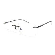 Oculos de Grau Sem Aro Flutuante Leve Quadrado Preto Unissex C7 - Óculos20v