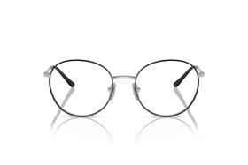 Óculos de Grau Vogue Preto/Prata Brilho 52mm/47mm