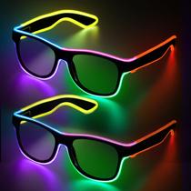 Óculos de iluminação LED YourFocus, pacote com 2, multicoloridos, que brilham no escuro