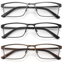Óculos de leitura acavefox Blue Light Blocking, pacote com 3 unidades, mais de 2.0, para homens