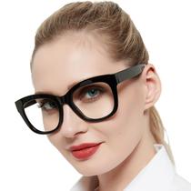 Óculos de Leitura AEZUNI Oversized Preto Armação Grande Óculos de Leitura AEZUNI Oversized Preto Armação Grande