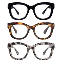 Óculos de leitura AMOMOMA AM6003 Retro Oversized 1.50 para mulheres