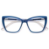 Óculos de Leitura AMOMOMA AM6031 Oversized com Filtro de Luz Azul Azul Leitoso