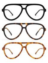 Óculos de leitura AMOMOMA Retro Big Aviator Blue Light 1.50