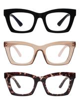 Óculos de leitura AMOMOMA Trendy Oversized Blue Light 2.0