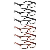 Óculos de leitura BIENCOOL Traditional Frames, pacote com 6 +2,50