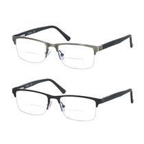 Óculos de leitura bifocais Kafirlo Half Frame para homens +3.0 Óculos de leitura bifocais Kafirlo Half Frame para homens +3.0