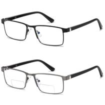 Óculos de leitura bifocais LKEYE Blue Light Blocking 2PACK 2.0