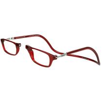Óculos de Leitura Clic Ajustável com Conexão Frontal 1,25 Vermelho