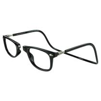 Óculos de leitura Clic Ashbury M-XL Black com ampliação de 1,75 Óculos de leitura Clic Ashbury M-XL Black com ampliação de 1,75