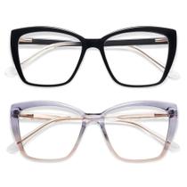 Óculos de leitura com luz azul AMOMOMA Trendy TR90 Oversized