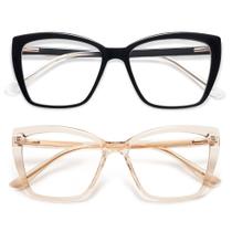 Óculos de leitura com luz azul AMOMOMA Trendy TR90 Oversized