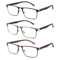 Óculos de leitura CRGATV Blue Light Filter Metal Frame +2.0