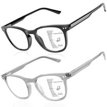 Óculos de leitura DEHOTRE 2 pares multifocais com filtro de luz azul 2,25