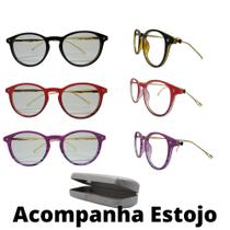 Óculos De Leitura Descanso Perto Geek com grau +1,00 Até +3,50