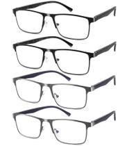 Óculos de leitura DILLY VISION Dilly Vision, pacote com 4 +1,0 para homens
