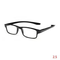 Óculos de leitura do pescoço pendurados Mini leitores portáteis +1.0~+4.0 Dispositivo de diopter para suprimentos de estudo do escritório escolar - 250 - Preto